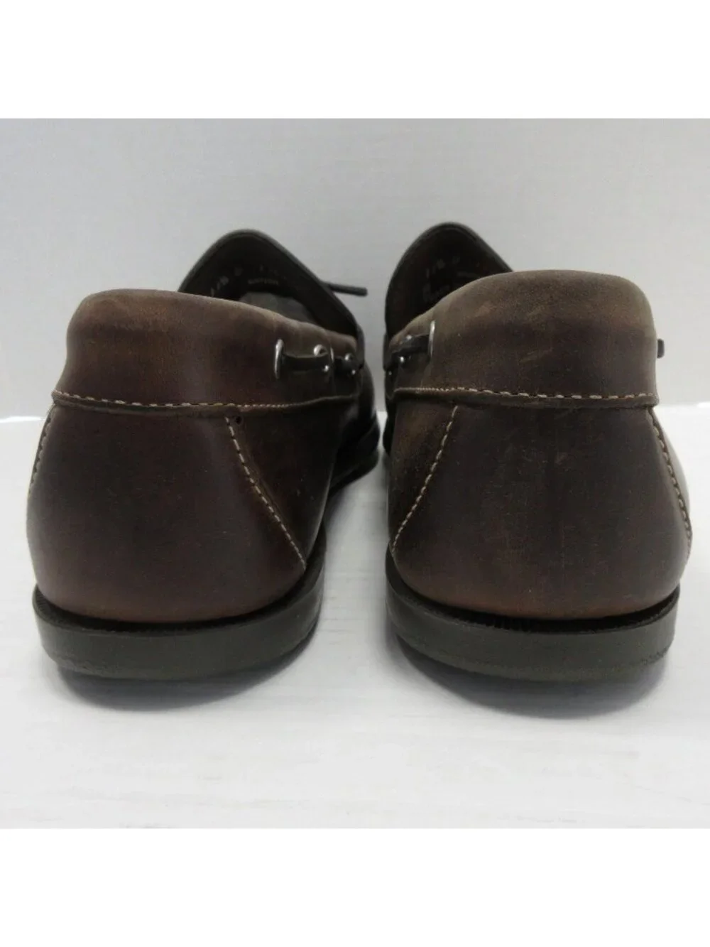 LL Bean Boat Shoes 11.5 D Loafer Leather Camp Moccasin Slip On Moc Toe